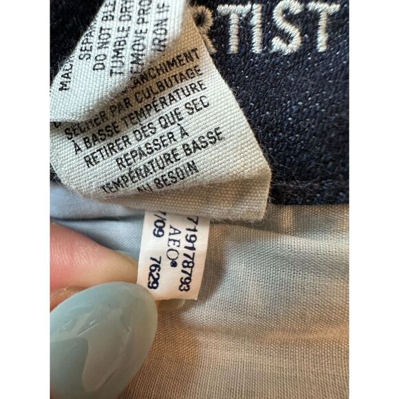 Vintage y2k dark wash low rise american eagle jeans size 4 - Picture 4 of 7